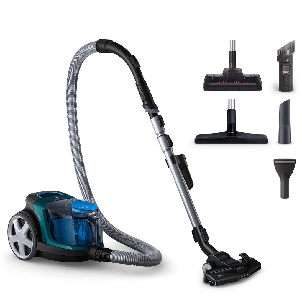 Philips PowerPro Compact Bagless FC9334/09 TriActive and Hard floors nozzle Allergy filter with PowerCyclone 5 Technology