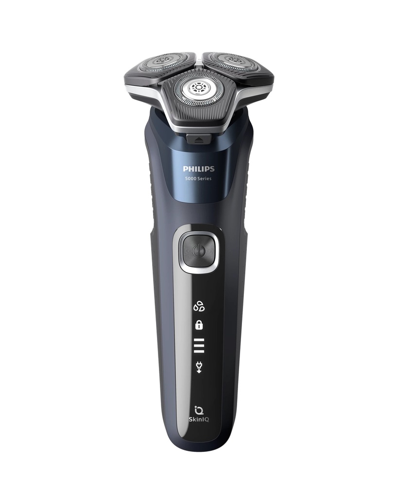 Philips Series 5000 wet and dry electric shaver S5885/10, SkinIQ, SteelPrecision blades, 360-D flexible heads, PowerAdapt Sensor