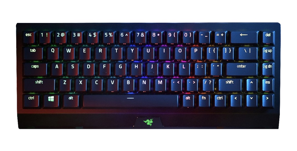 Razer BlackWidow V3 Mini HyperSpeed Gaming keyboard USB+RF Wireless+Bluetooth Yellow Switch, Black