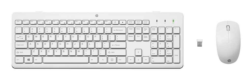 HP 230 Wireless Mouse Keyboard Combo - White - EST