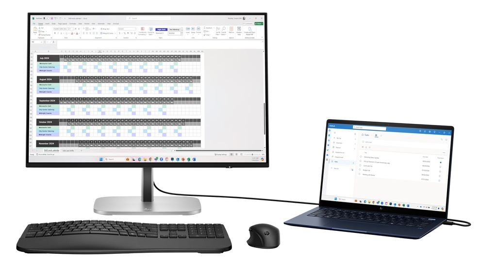 HP 524pn Series 5 Pro WUXGA Monitor - 24" 1920x1200 WUXGA 350-nit 100Hz AG, IPS, HDMI/DisplayPort, 4x USB-A, height adjustable/tilt/swivel/pivot, 3 years (replaces E24i G4)