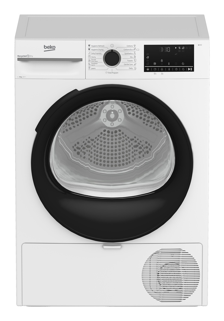 BEKO Dryer BM3T49230W, 9 kg, Energy class E, Depth 60.7 cm, Inverter