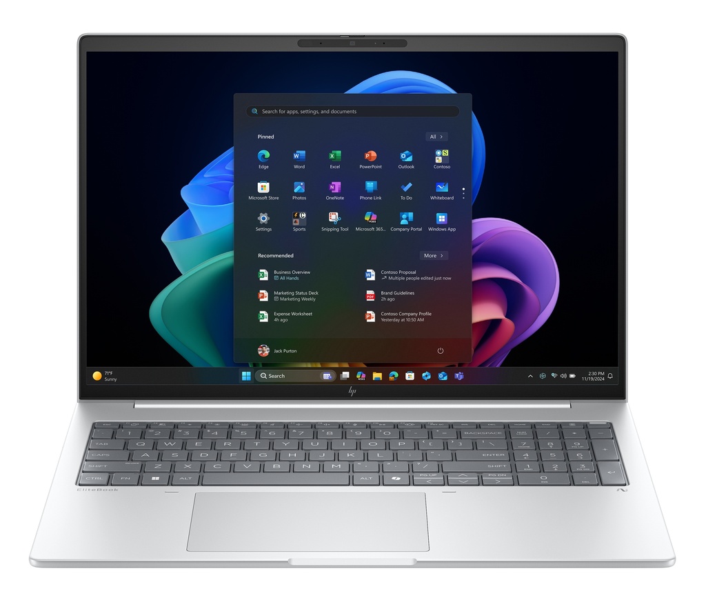 HP EliteBook 8 G1a AI 16 - Ryzen AI 5 340, 24GB, 512GB SSD, 16 WUXGA 300-nit AG, 5MP IR cam, WWAN-ready, Smartcard, FPR, US backlit keyboard, Glacier Silver, 77Wh, Win 11 Pro, 3 years