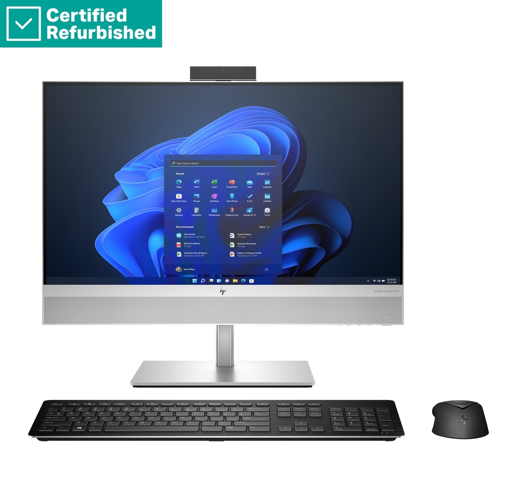 RENEW SILVER HP Elite 840 G9 AIO All-In-One 24 - i7-14700, 16GB, 512GB SSD, 23.8 FHD Non-Touch AG, FPR, Height Adjustable, USB Mouse, Win 11 Pro, 1 years