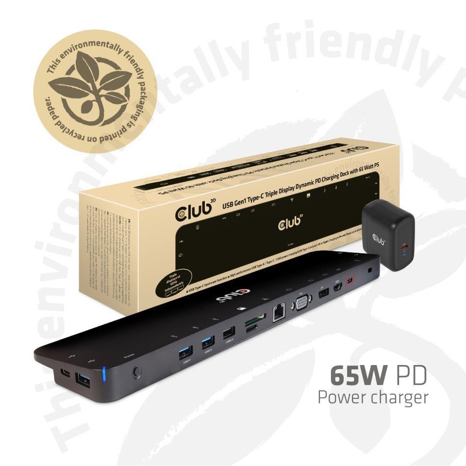 Docking station | Club3d CSV-1564W65 NB ACC Docking Station Usb-c 65W