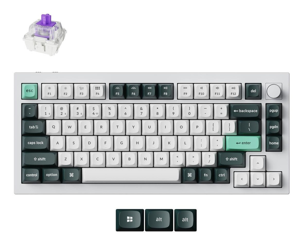Keyboard | Keychron Q1H-P1 Q1 HE RGB Shell White
