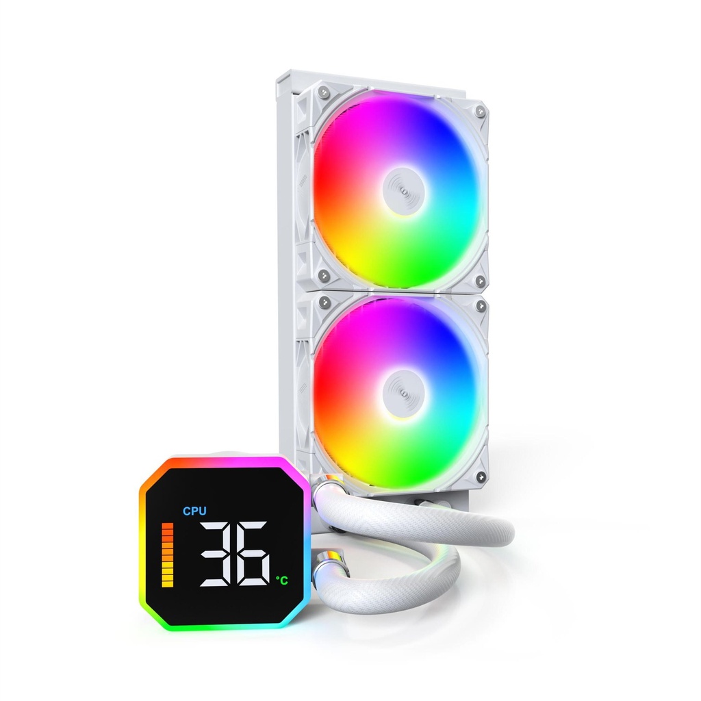 CPU cooler | Montech HYPERFLOW DIGITAL 240 (W) White