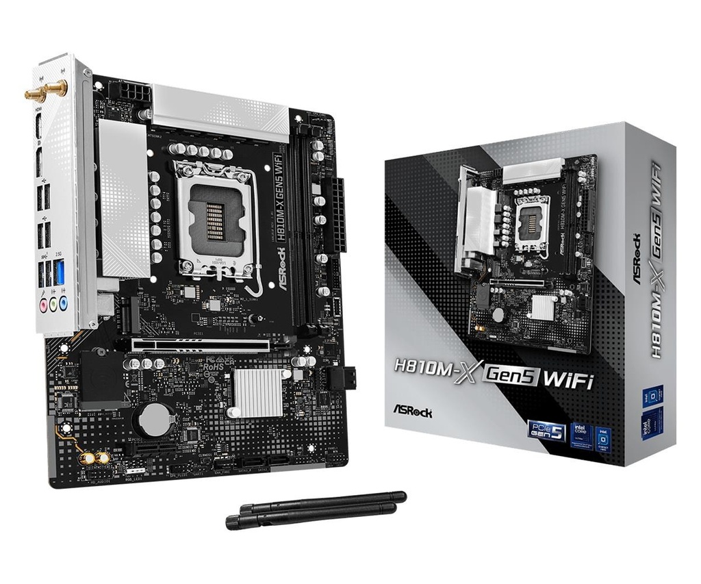Mainboard | Asrock LGA 1851 (socket V1) RAM DDR5-SDRAM H810M-XGEN5WIFI